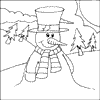 Snowman drawing