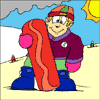 Snowboard Colouring
