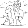 Snow Board Colouring