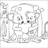 Mouse Valentines Colouring